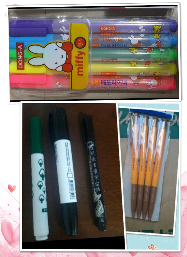 칼라펜5ㆍ무늬펜ㆍ매직ㆍ싸이펜ㆍ볼펜~