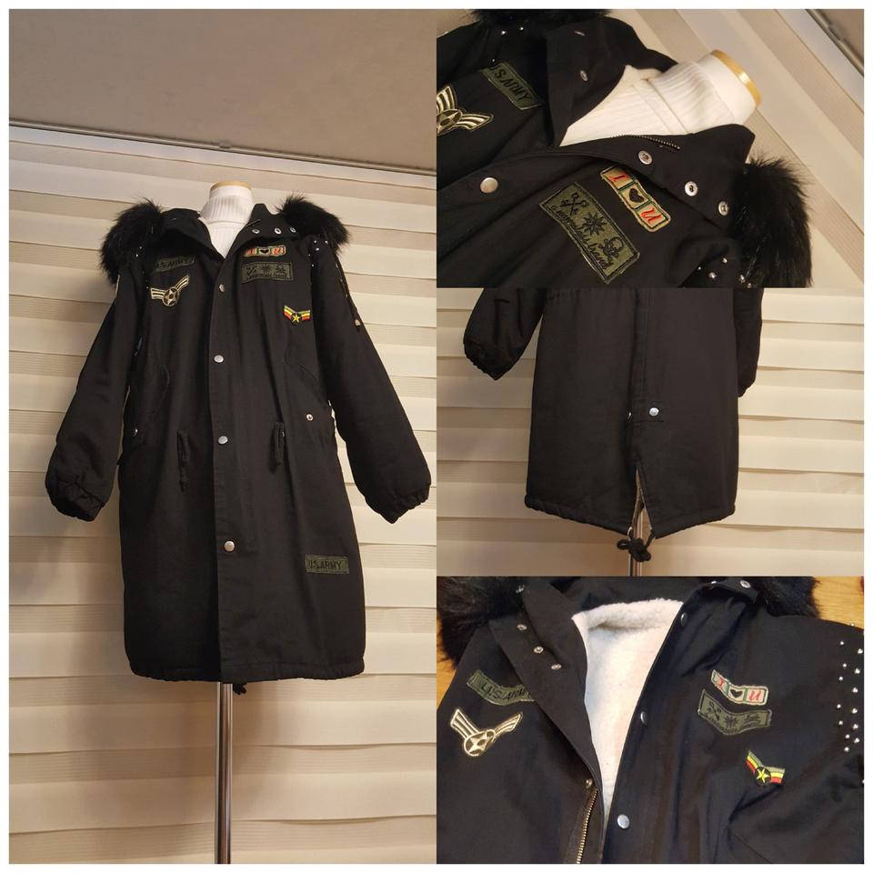 FREE♡와펜찡 털야상코트♡L9