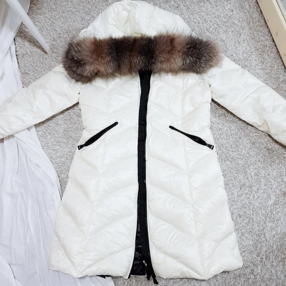 새상품 벨레뜨 스타일 리얼폭스 유광 오리털패딩