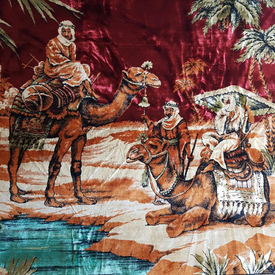 오아시스와낙타카펫트/러그/벽장식용으로도