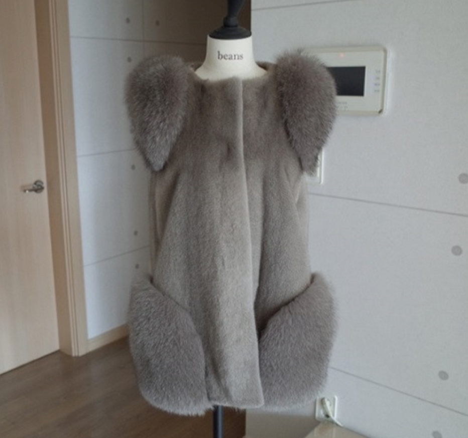 (리얼) 밍크 퍼 베스트 조끼 아우터