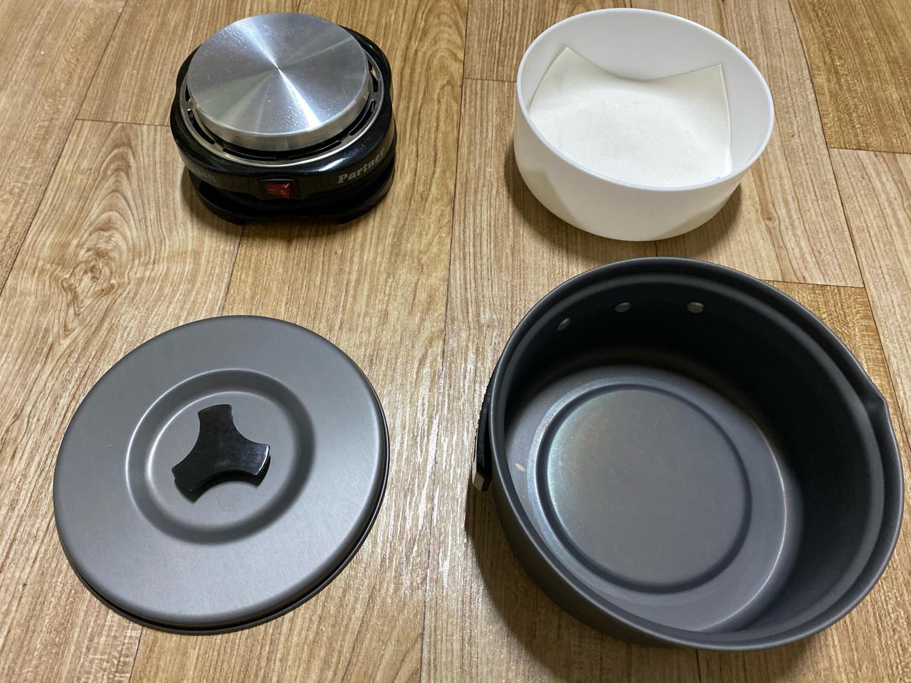 여행용 전기쿠커 핫플레이트 라면포트