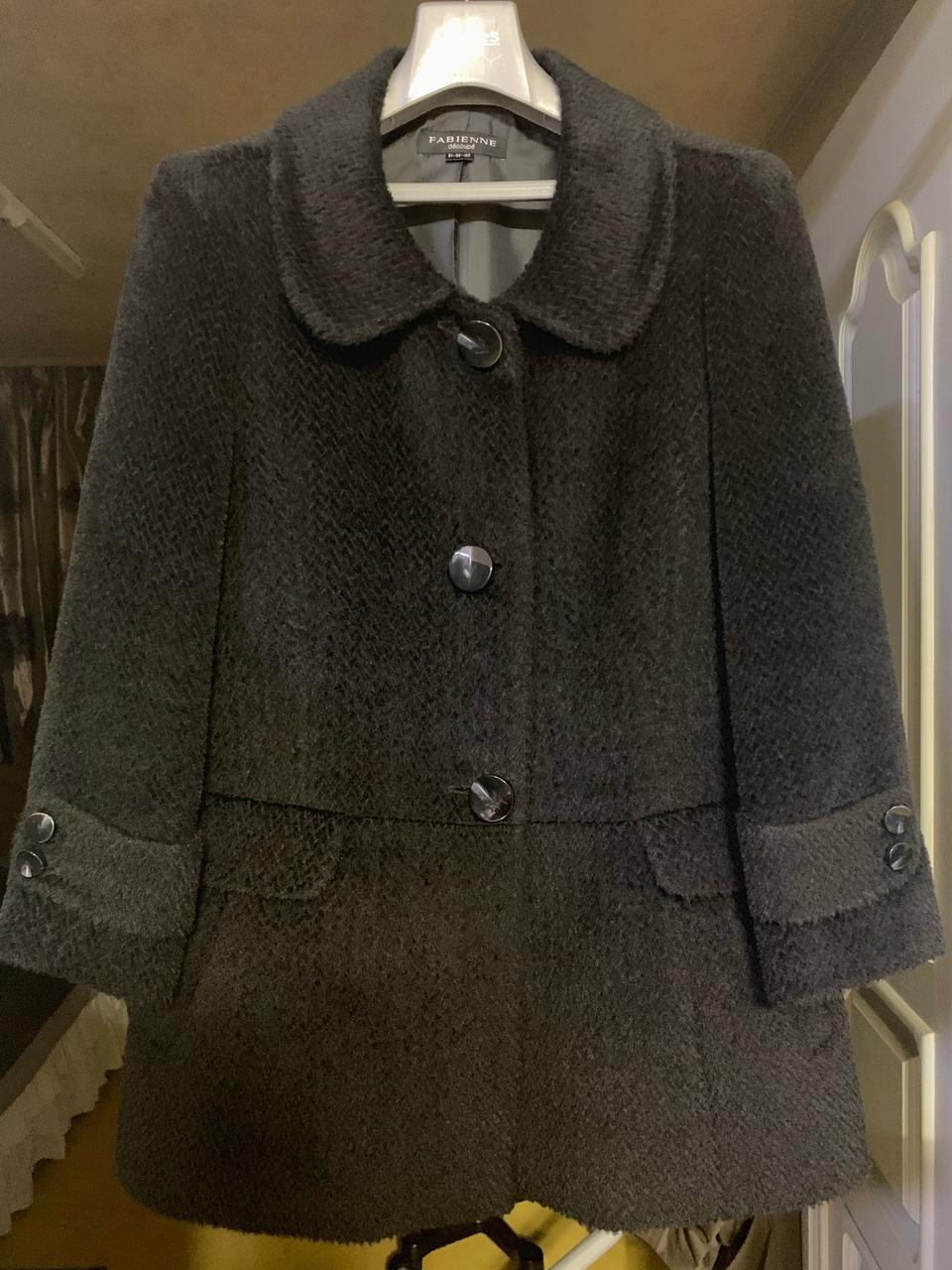 피비안느 여성 블랙 코트 66호 울 모