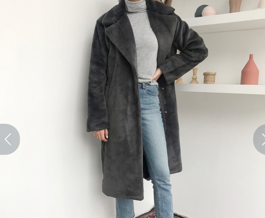 그레이스에보트 퍼코트 새상품  택포