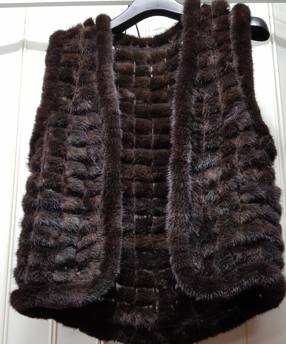 리얼밍크100% 조끼  55