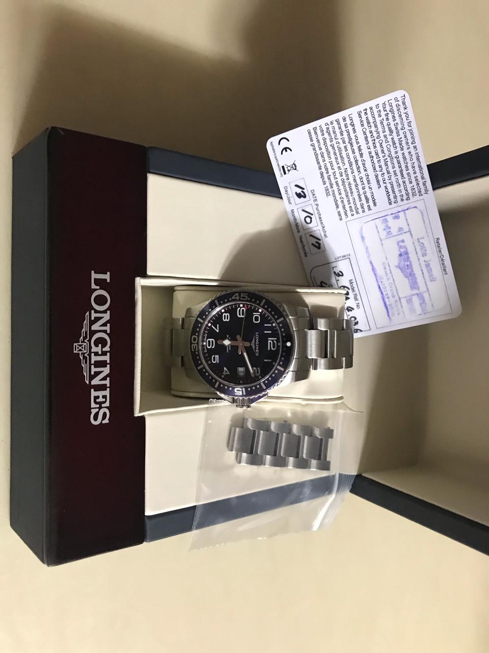 론진 하이드로 콘퀘스트 아라빅 40밀리 청판 17년식 판매합니다