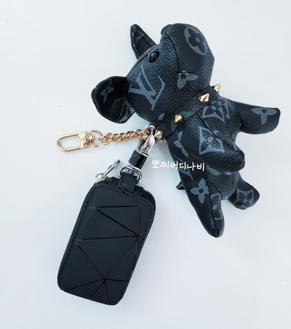 루이 강아지 키링.키홀더(블랙.브라운)