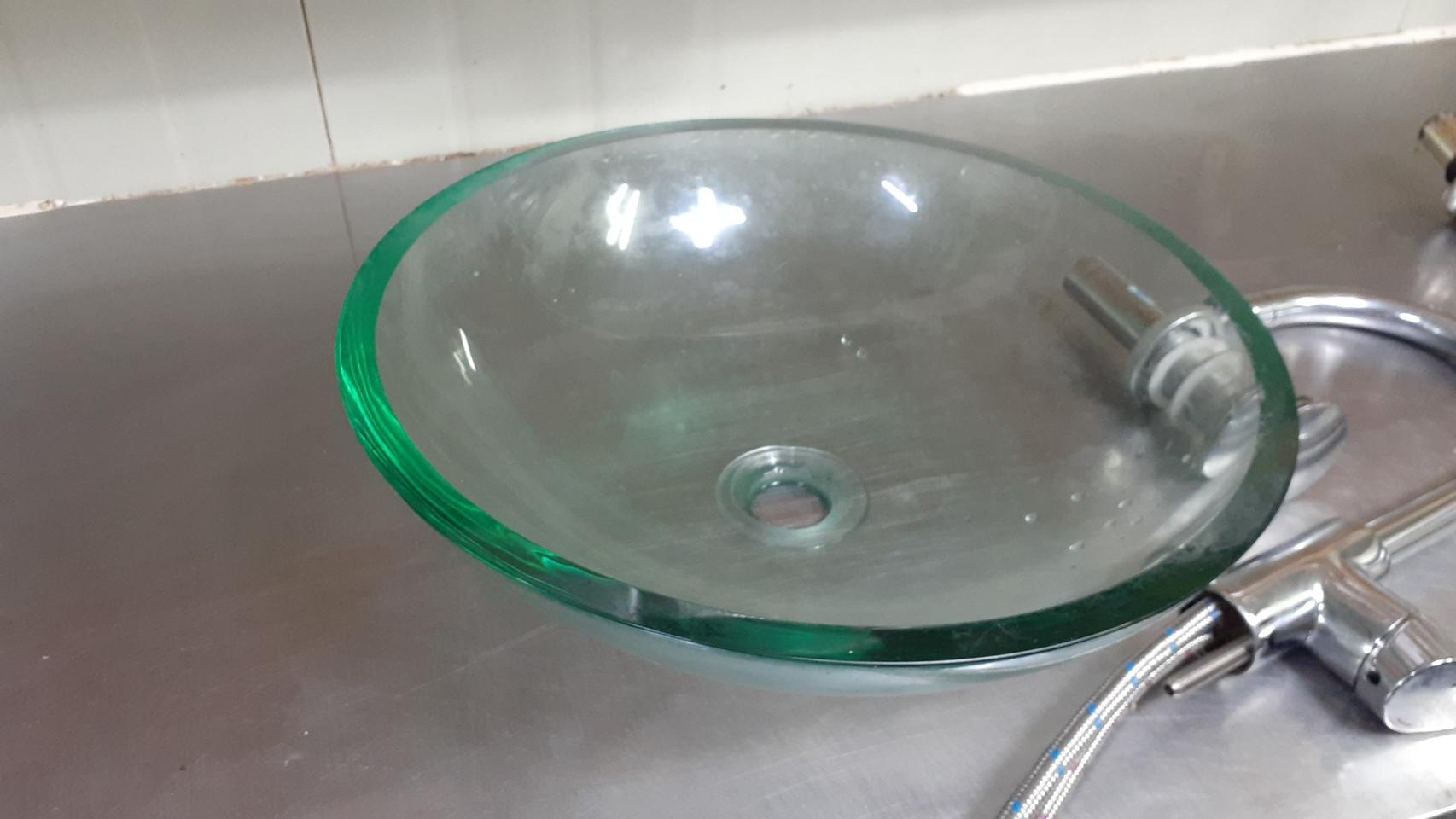 유리원형 세면대 셋트 급매