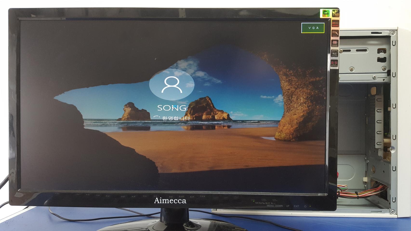 슬림 데스크탑 SSD 장착/WIN10 설치