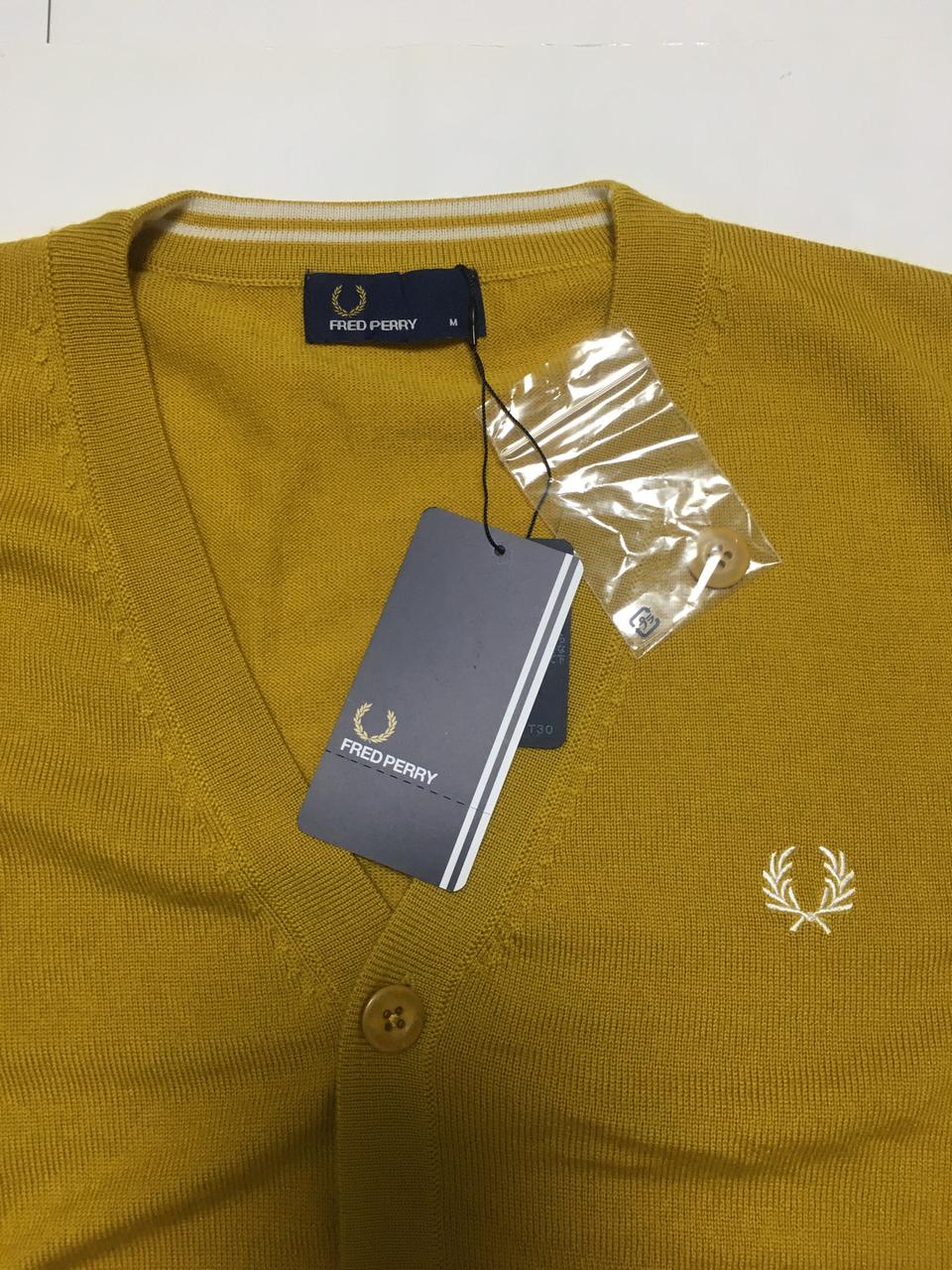 프레드페리 브이넥 가디건 일본판 100