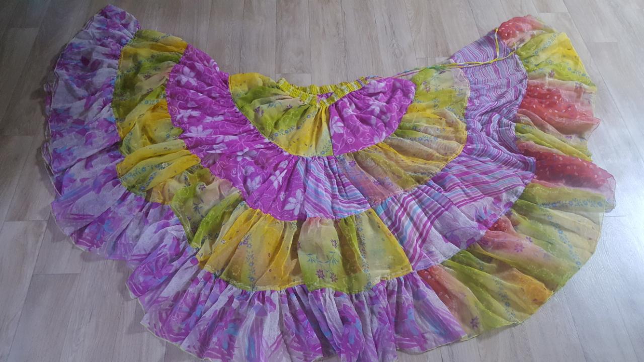 밸리댄스 쉬폰 광폭스커트