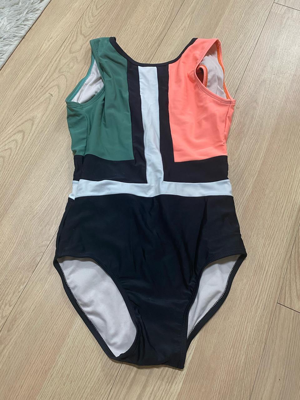 네온 모노키니 수영복