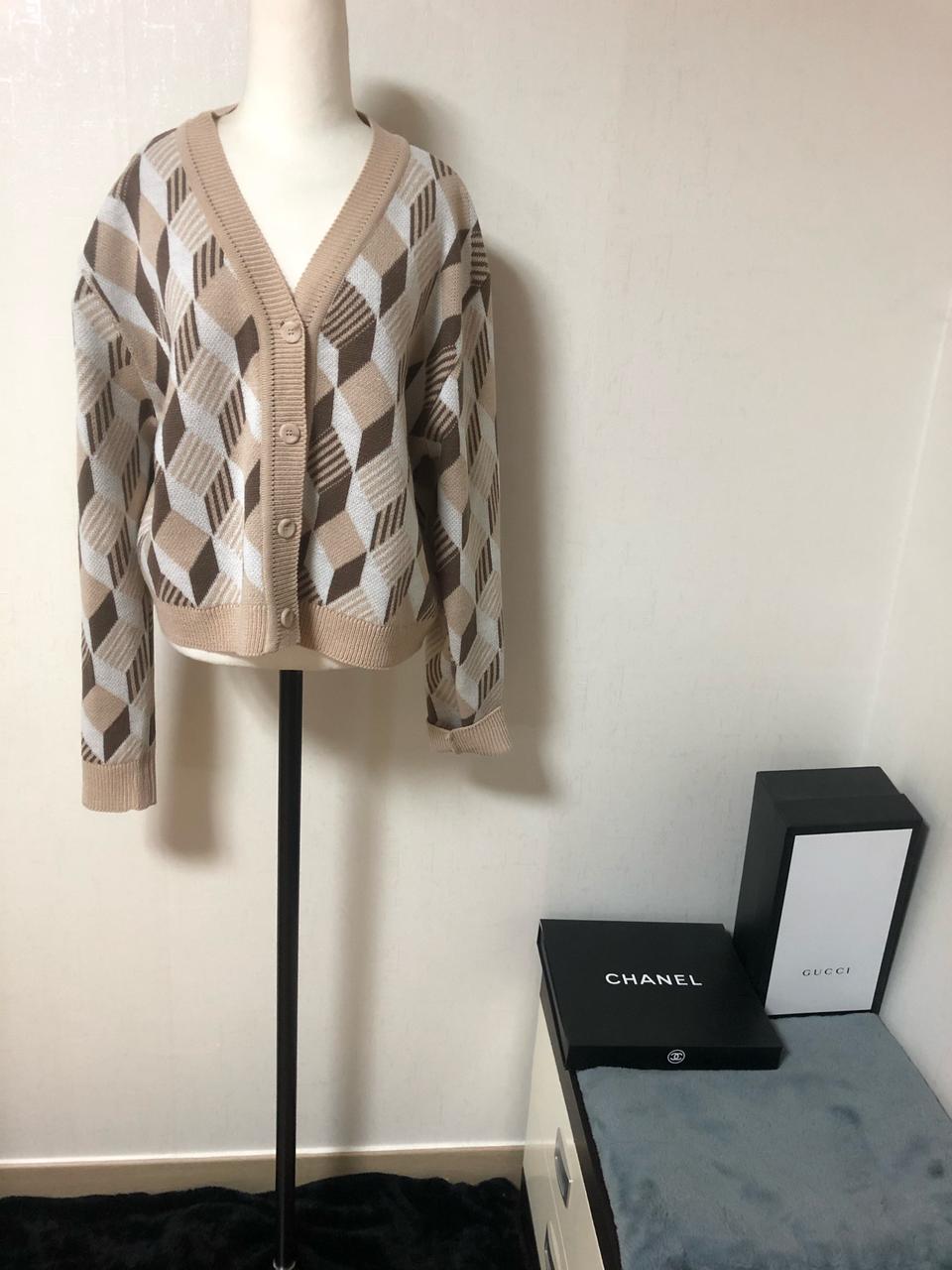 [구제나나몰]다이아패턴가디건