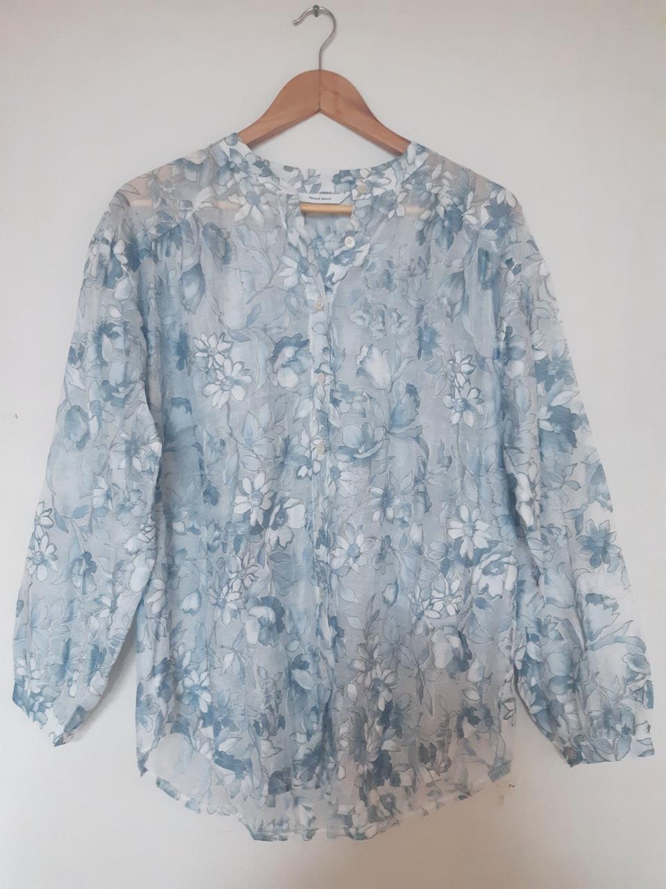 무배) 새것. 시스루 플라워 블라우스