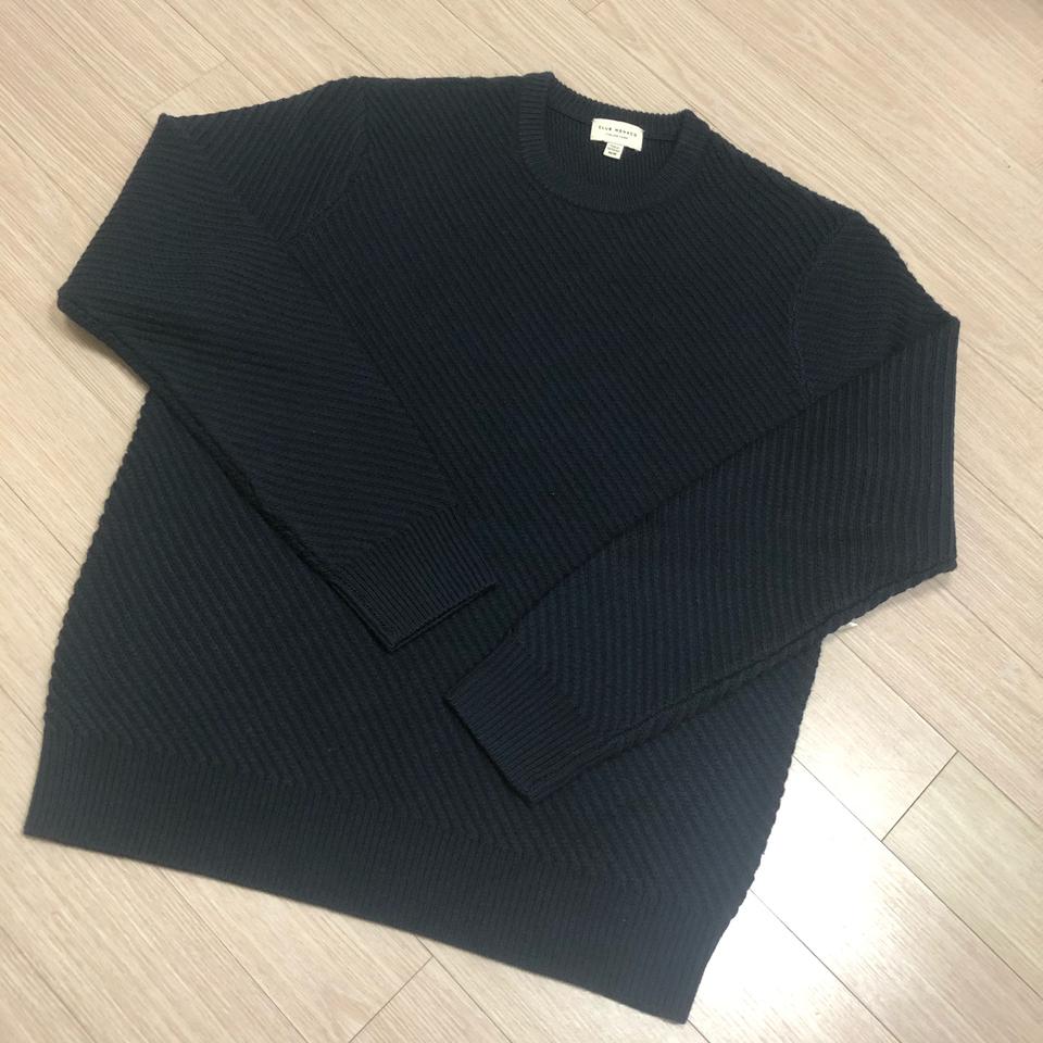 클럽모나코 16FW 빗살무늬 네이비 니트 M (100)