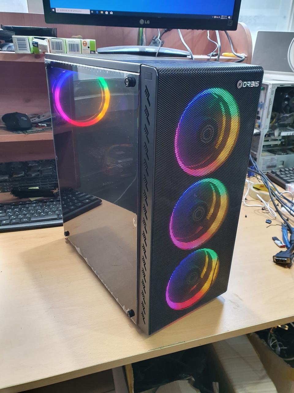 최신 게임용 컴퓨터 라이젠 2600 6-core 게임/방송/캐드