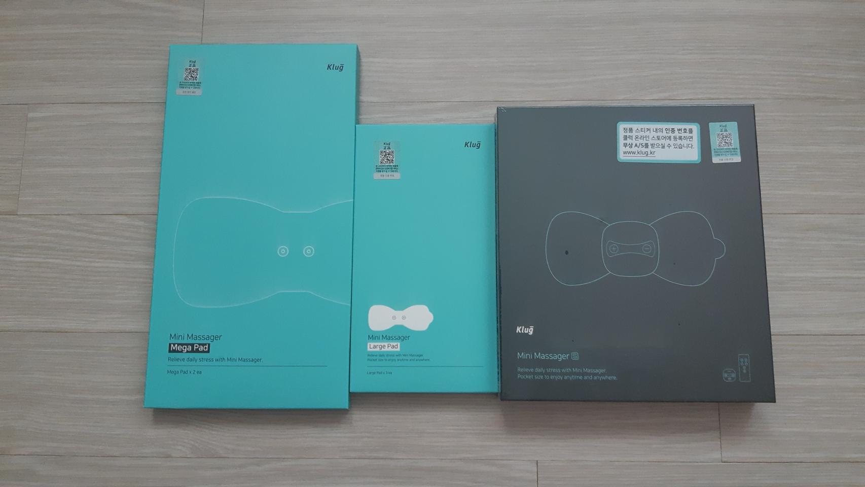 클럭 미니마사지기셋트와 대왕패드