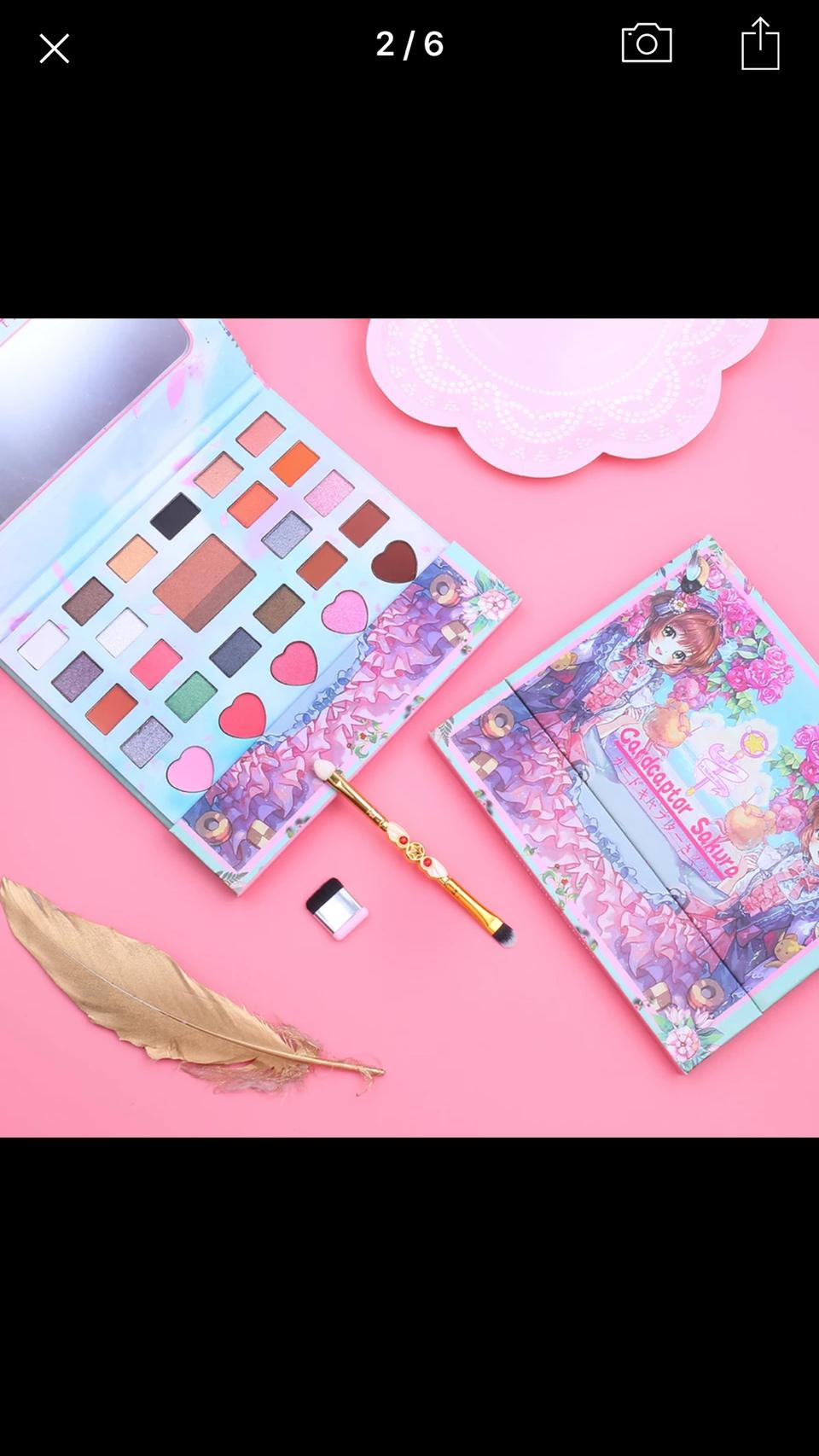 카드캡터체리 아이섀도우 팔레트(브러쉬포함 새제품)