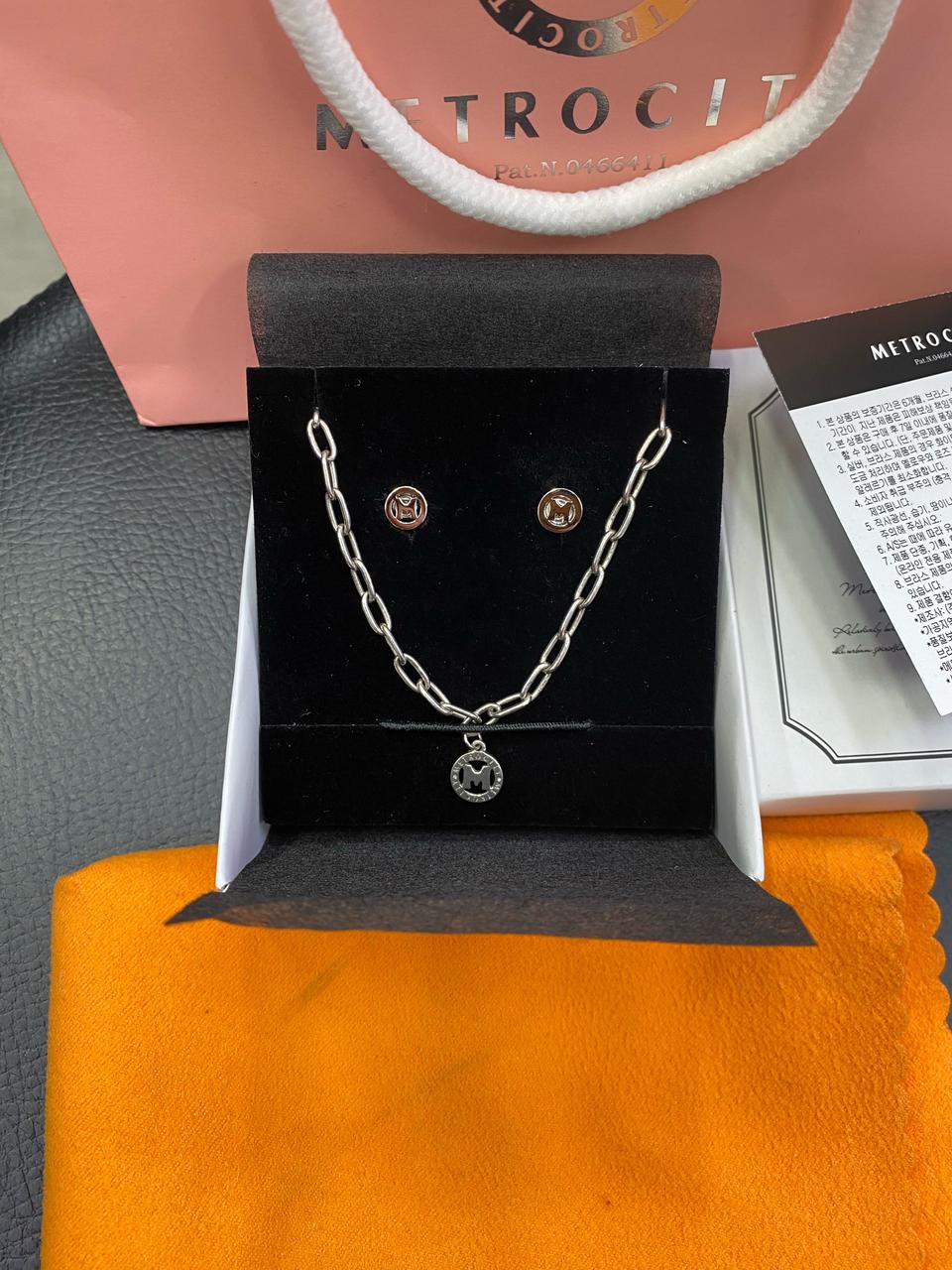 (정품)메트로씨티 팔찌 귀걸이세트