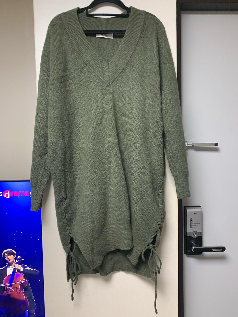 여리여리 루즈핏 언발 롱니트