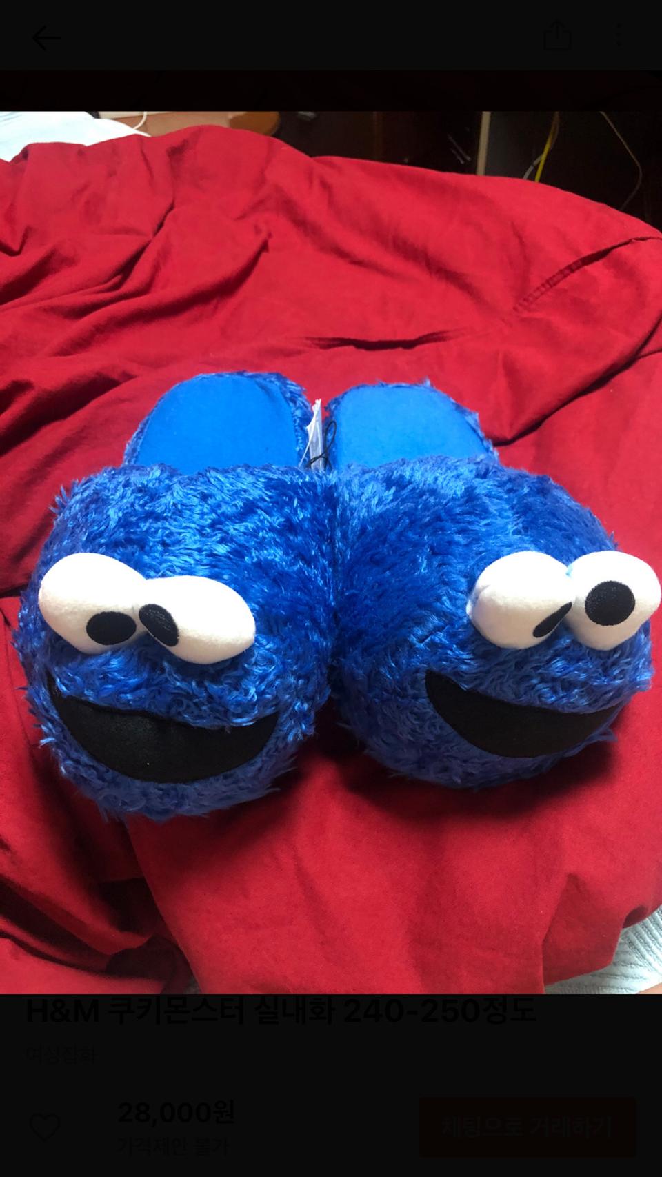 H&M 쿠키몬스터 실내화