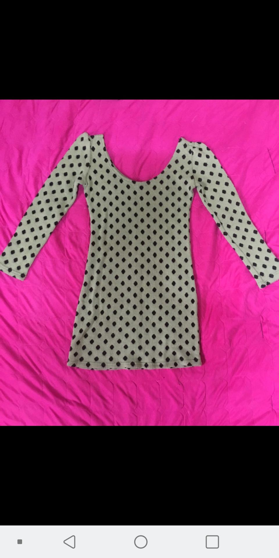 도트 니트 원피스