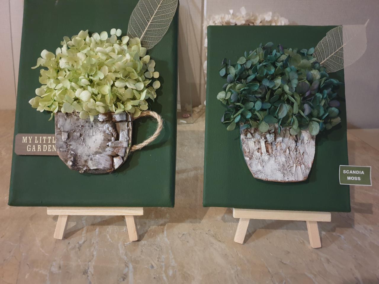 향기나는액자/생화/프리져브드/수국한다발/인테리어장식소품