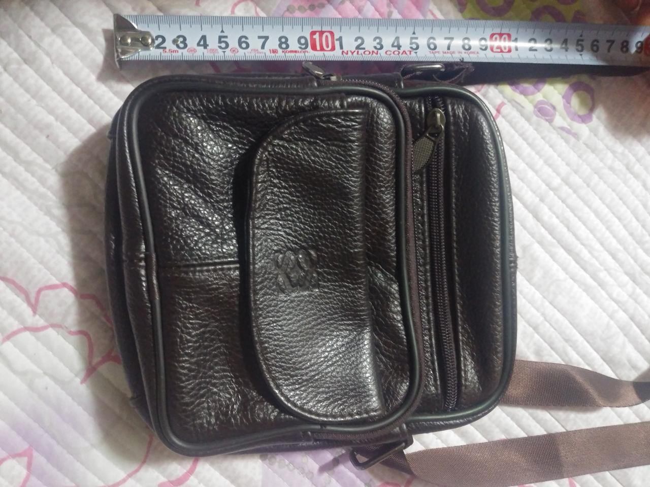 남자가죽숄더백