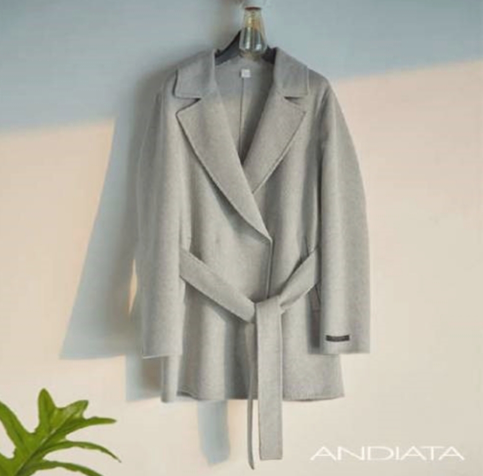 안디아타 핸드메이드 하프 반 벨트 코트