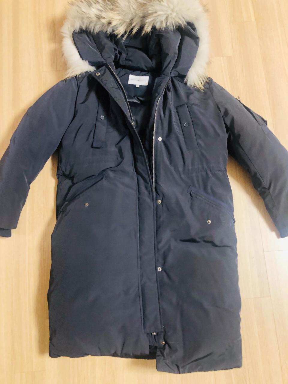 [나인식스뉴욕] 네이비 오리털 롱패딩 S