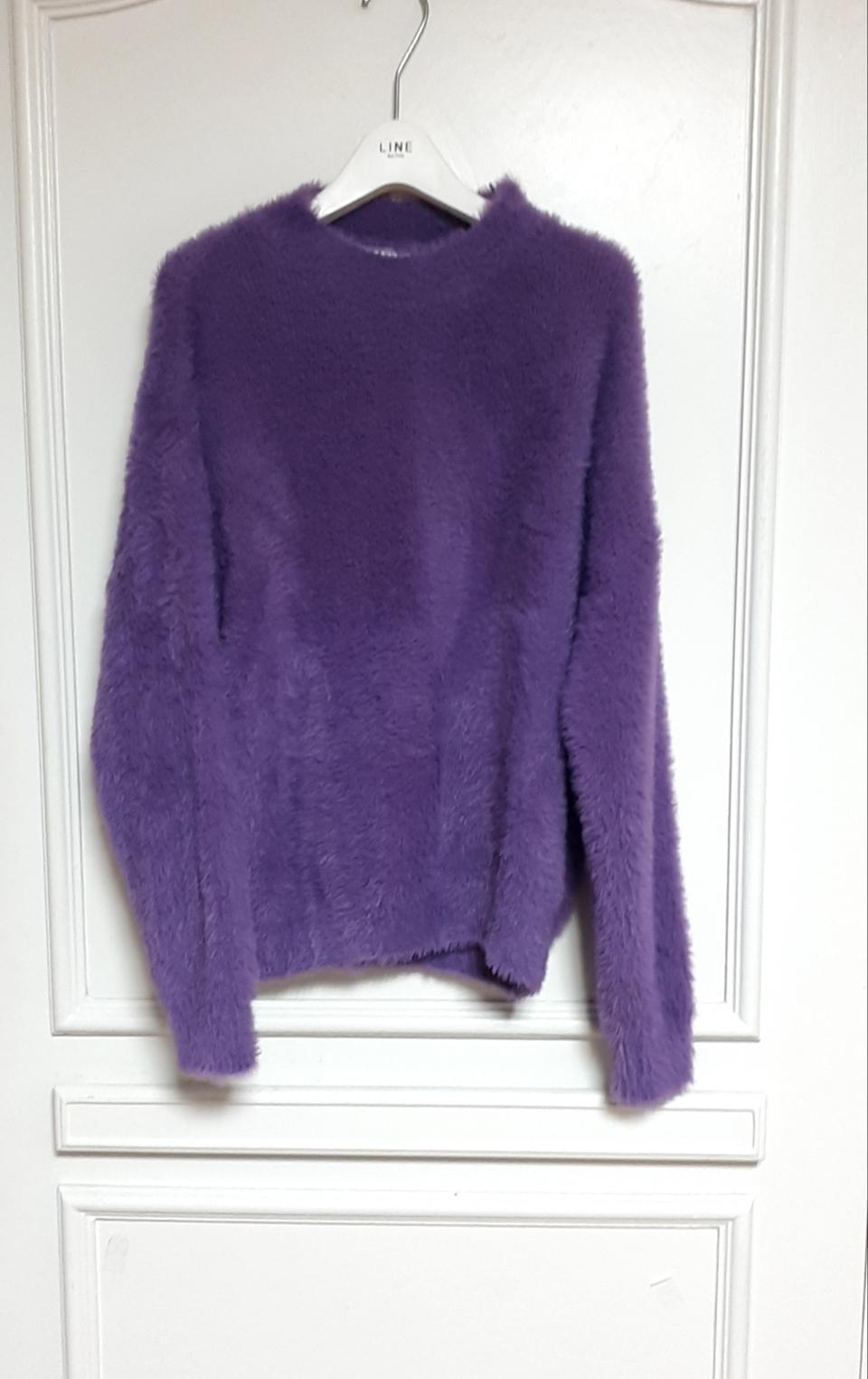 날개사 보라 니트 55-66, 미사용