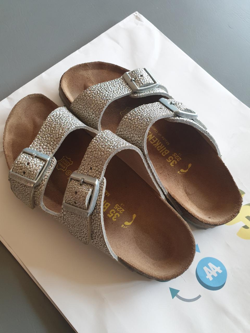 버켄스탁 실버슬리퍼