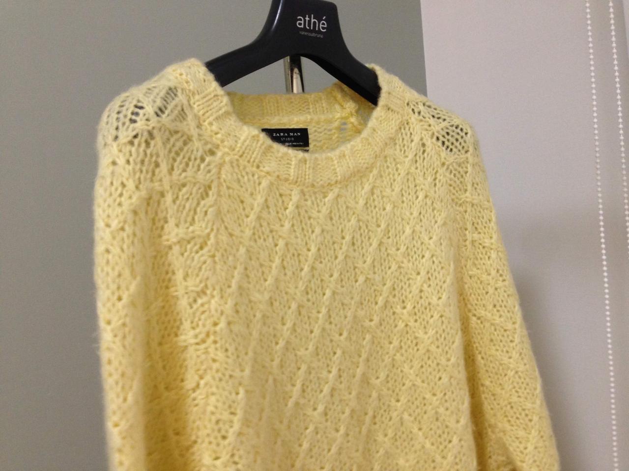(택포) 자라 옐로우 롱 니트