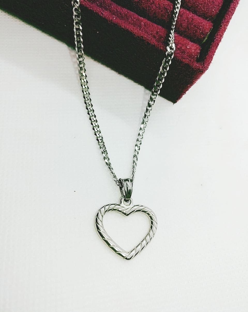 하트 팬던트 써지컬 목걸이-새상품