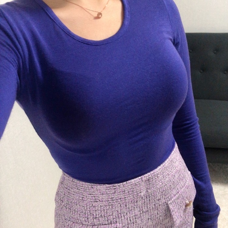 블루퍼플 슬림티셔츠