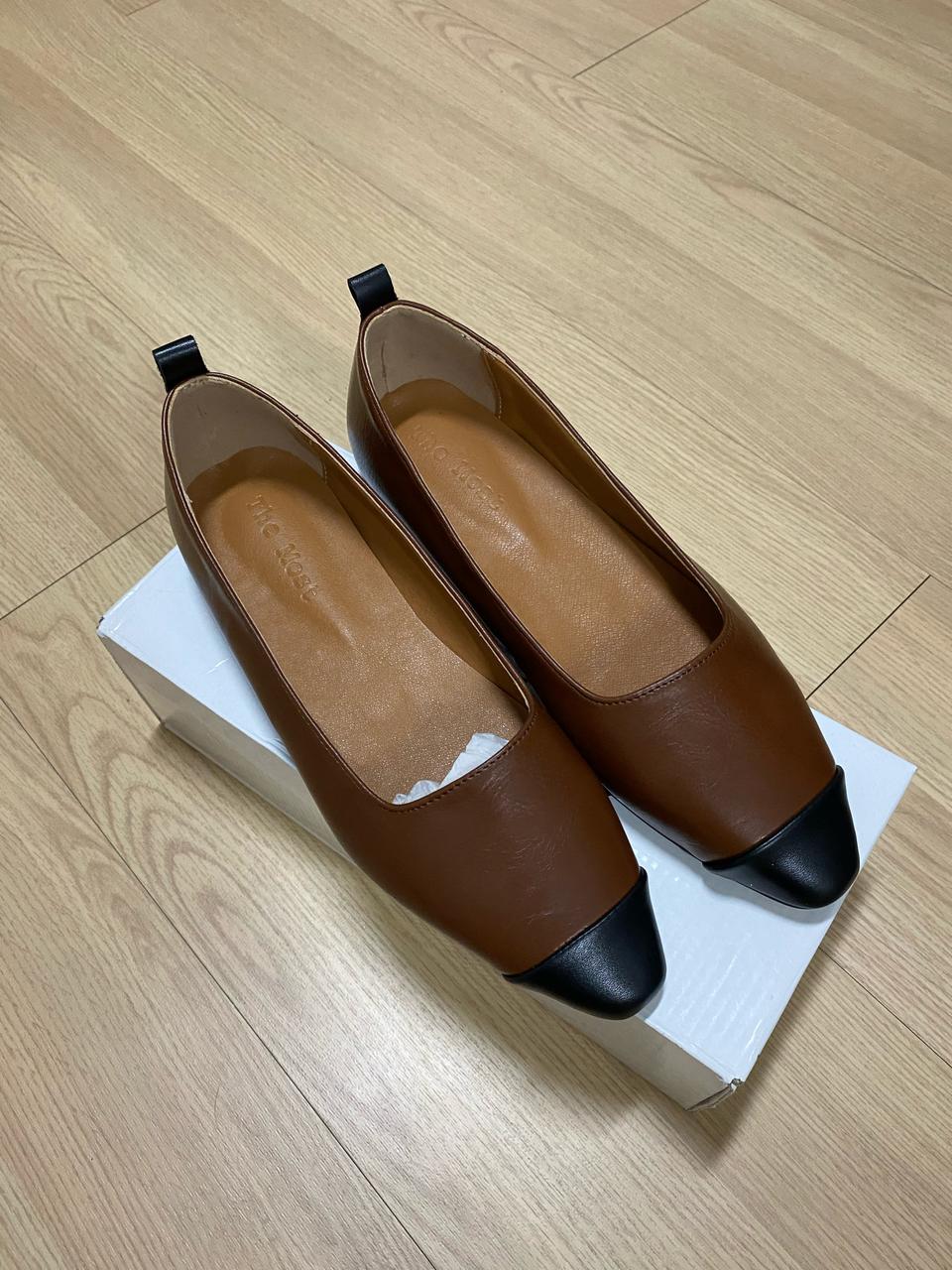 투톤 플랫 240mm (밤색)