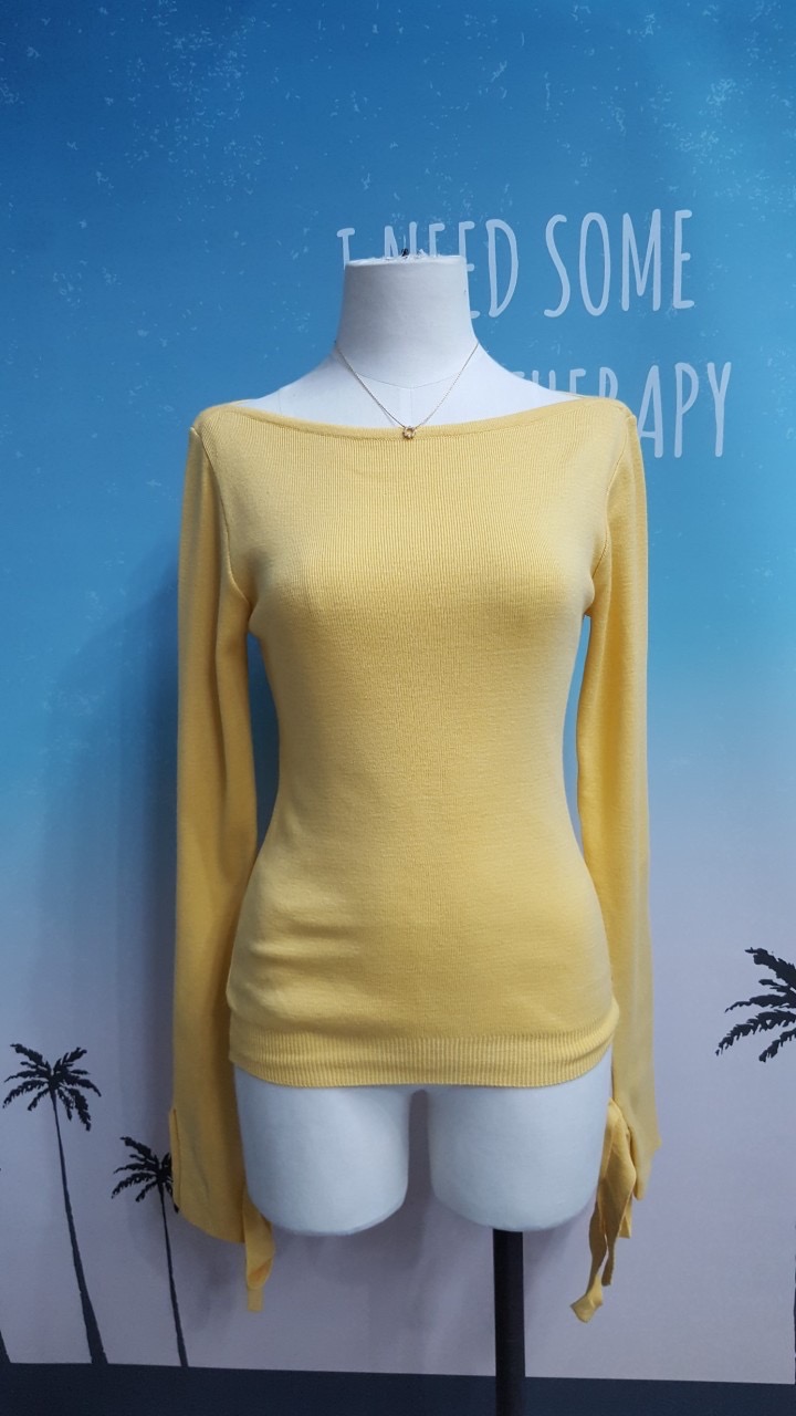 [세일]보트넥 리본 니트