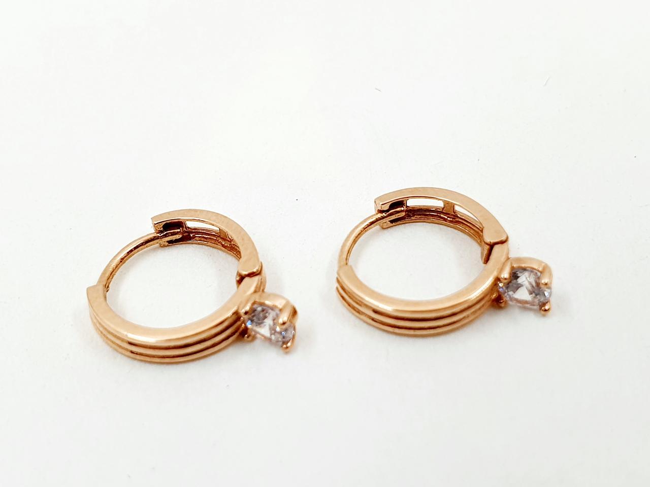 14케이 원포인트 디아망 원터치 귀걸이