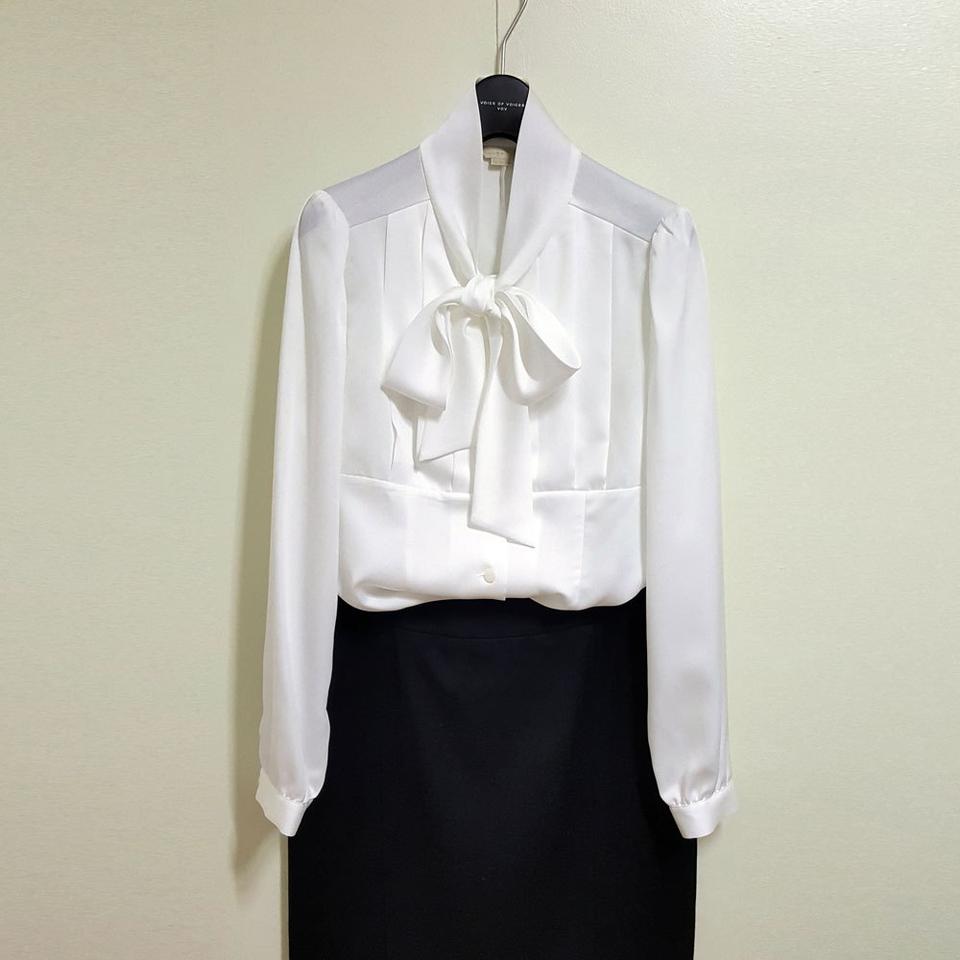 가격ㅇ니하> 클럽코코아 실키한 고급블라우스 타이블라우스