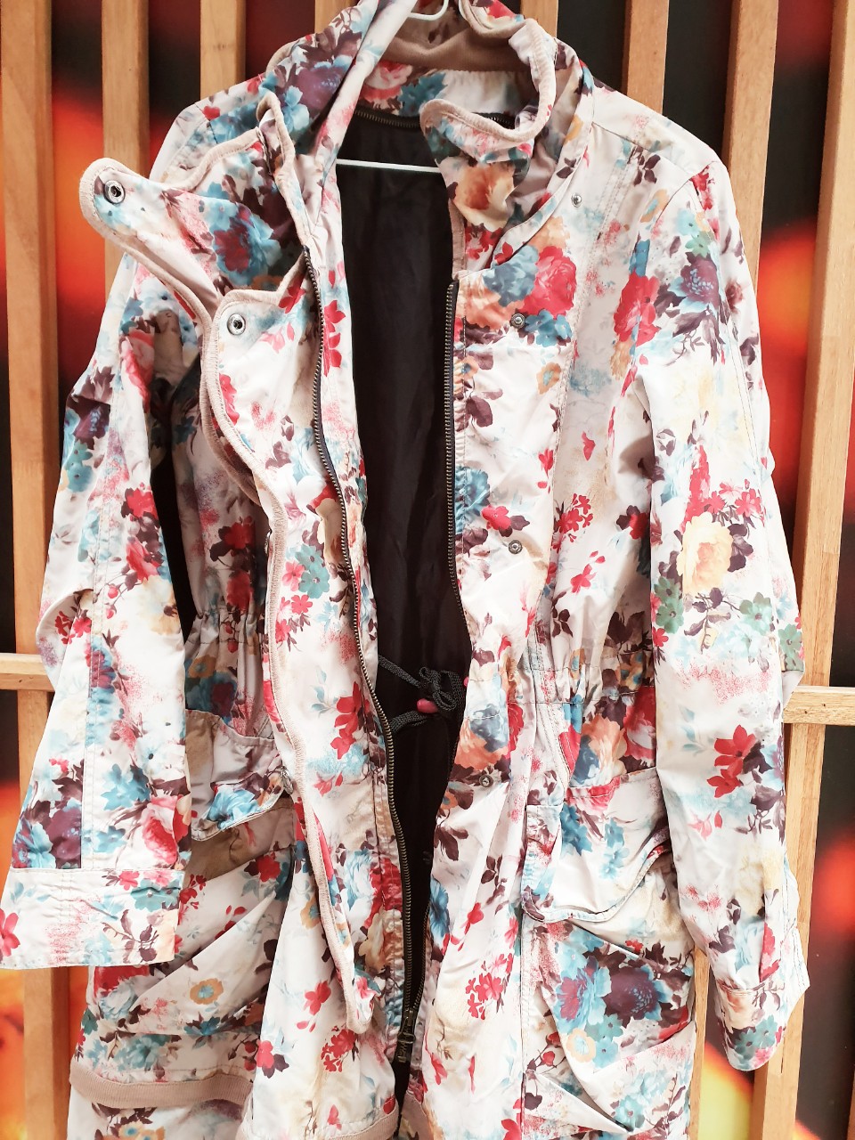 플라워 롱사파리자켓