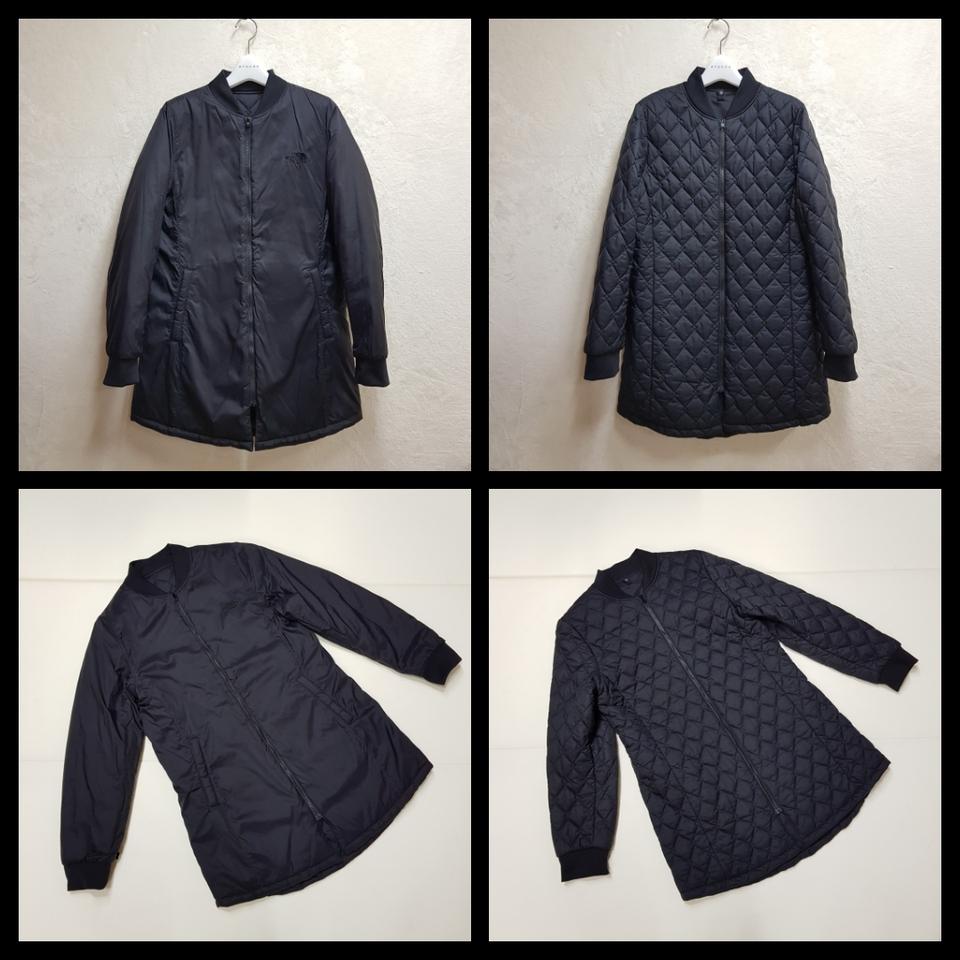 정품 노스페이스 여성 누빔 양면 롱 블루종 90