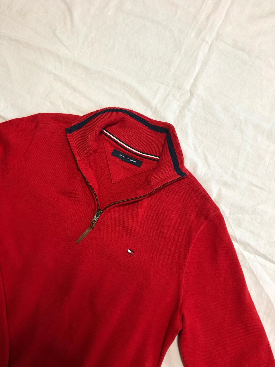[90~95 실측확인!] 타미힐피거 반집업 니트!! 상태 굳!!