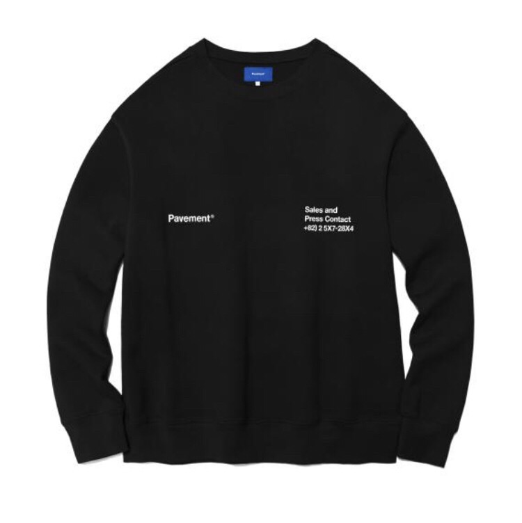 페이브먼트 스토어 크루넥 맨투맨 스웨트셔츠 스웻셔츠 블랙 m