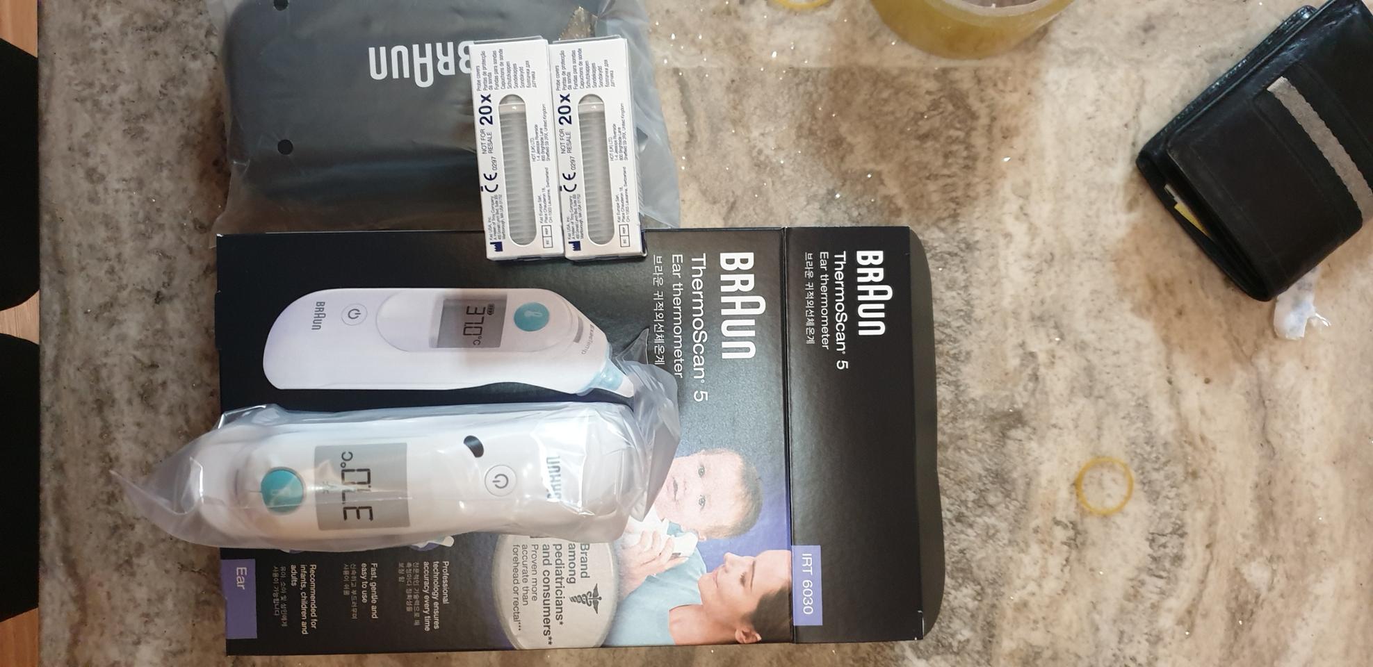  새상품 브라운체온계 IRT-6030 리필커버 61+정품파우치