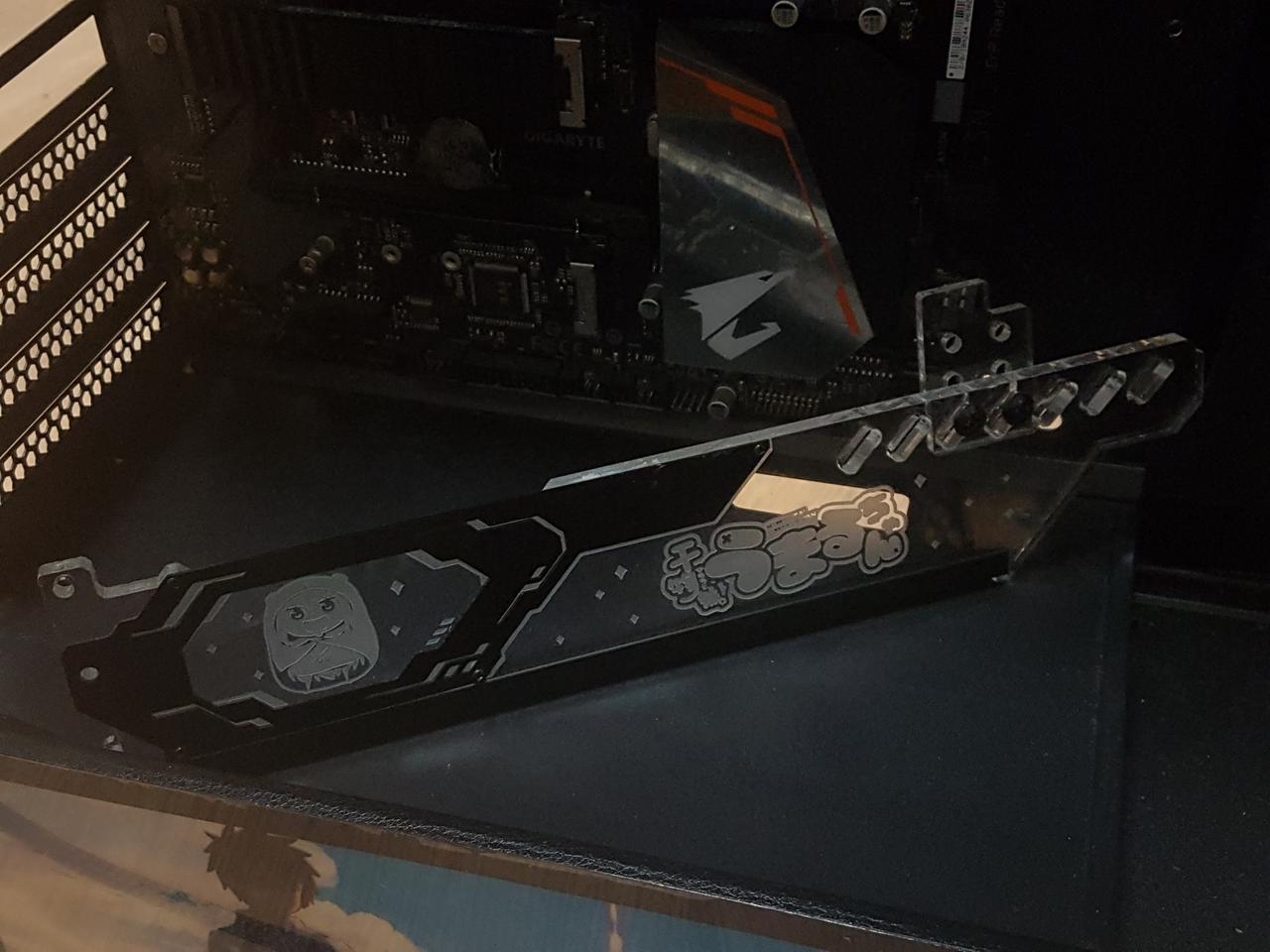 그래픽카드 지지대및 led플레이트