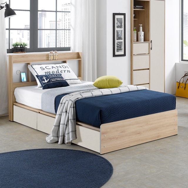 서랍 수납 침대 슈퍼싱글 프레임 (헤드형)