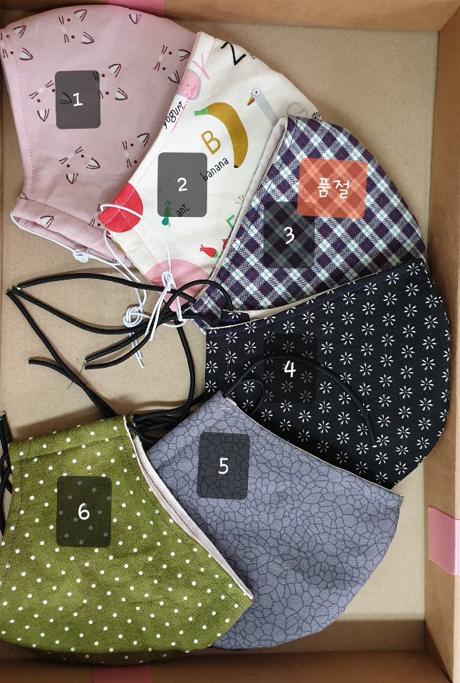 핸드메이드 마스크(대형)(부직포 리필구멍)(2개입)