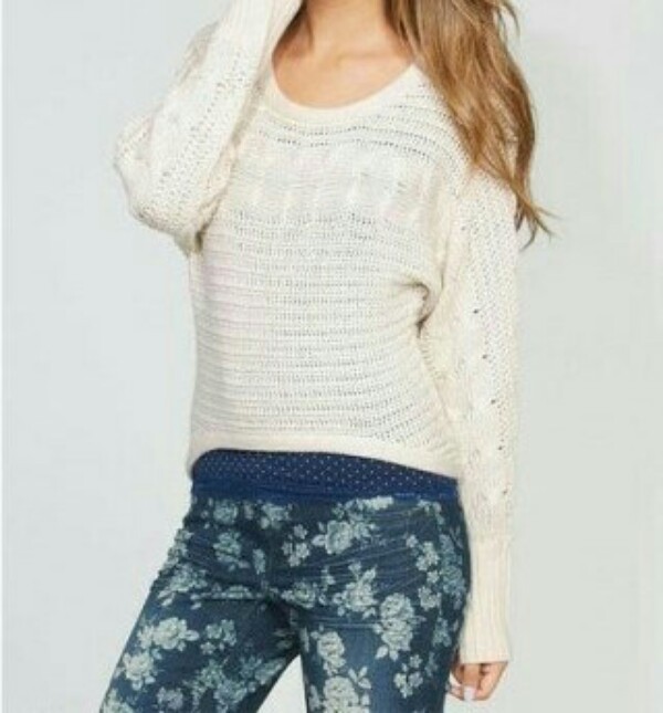 새옷,L(~77)/여성 라운드넥 가오리소매 크롭 스웨터 니트