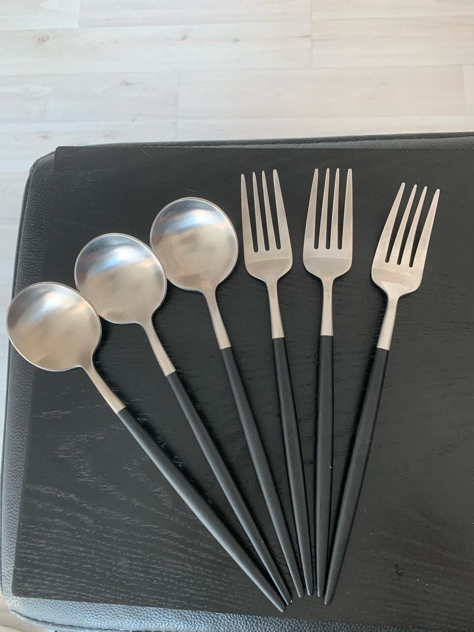 코즈니뷰티폴 실버블랙디너스푼 포크/큐티폴st