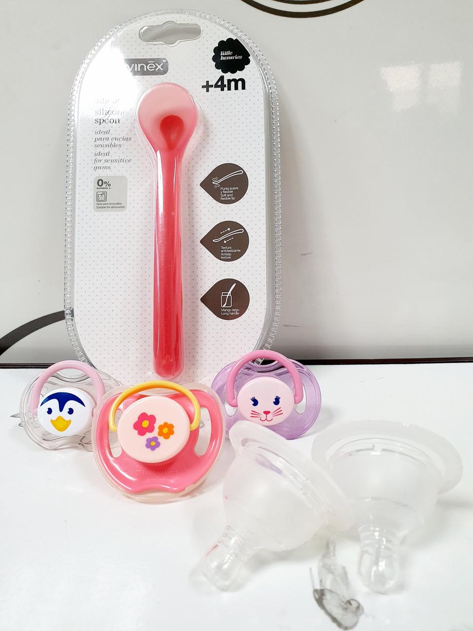 아벤트,더블하트 쪽쪽이 + 스와비넥스 실리콘 이유식스푼